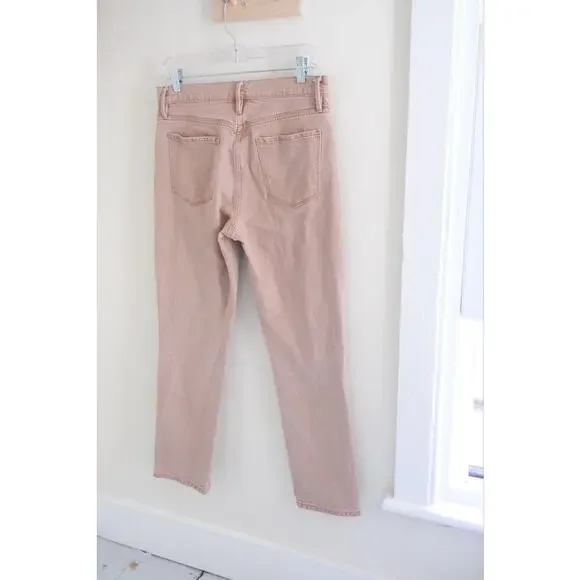 Frame Women Denim Le Sylvie Slender Straight Jeans in Sand Sz 29 High Waist - Picture 7 of 8